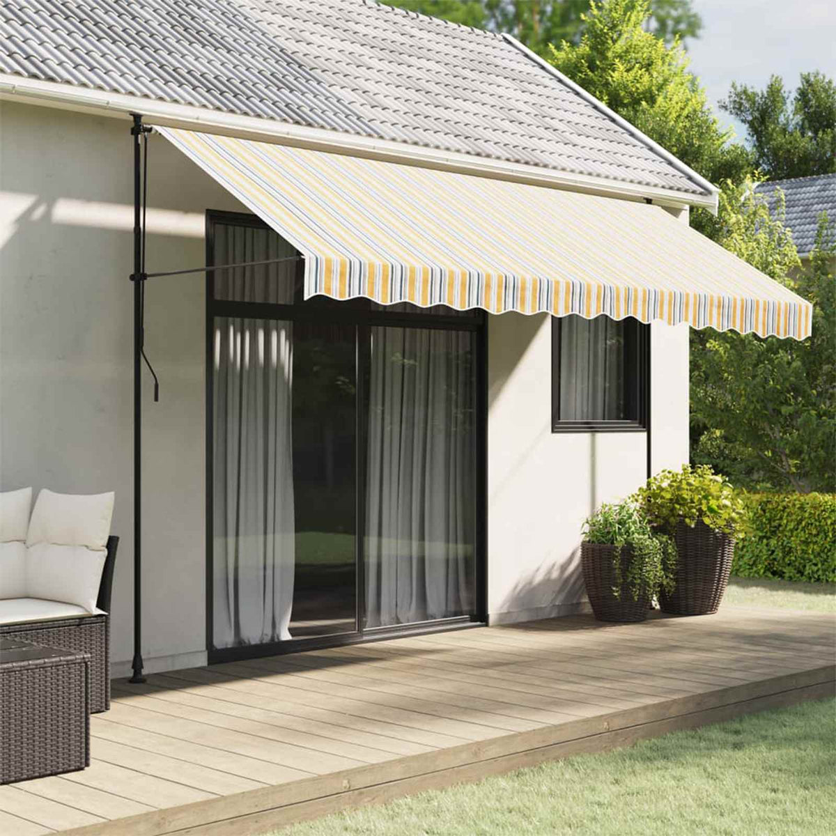 Awning Replacement Fabric Multicolour 400x350 cm Polyester