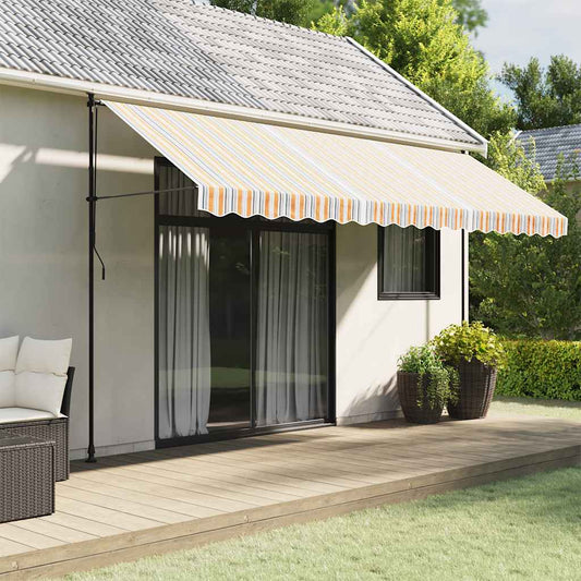 Awning Replacement Fabric Orange and Blue 4.5x3 m Polyester