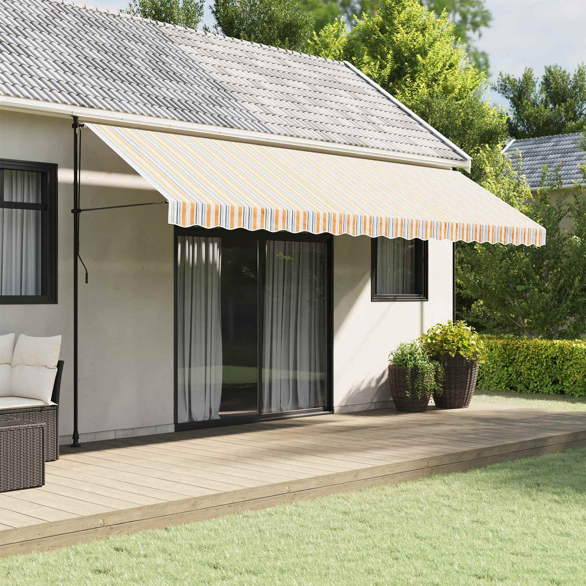 Awning Replacement Fabric Multicolour 500x350 cm Polyester