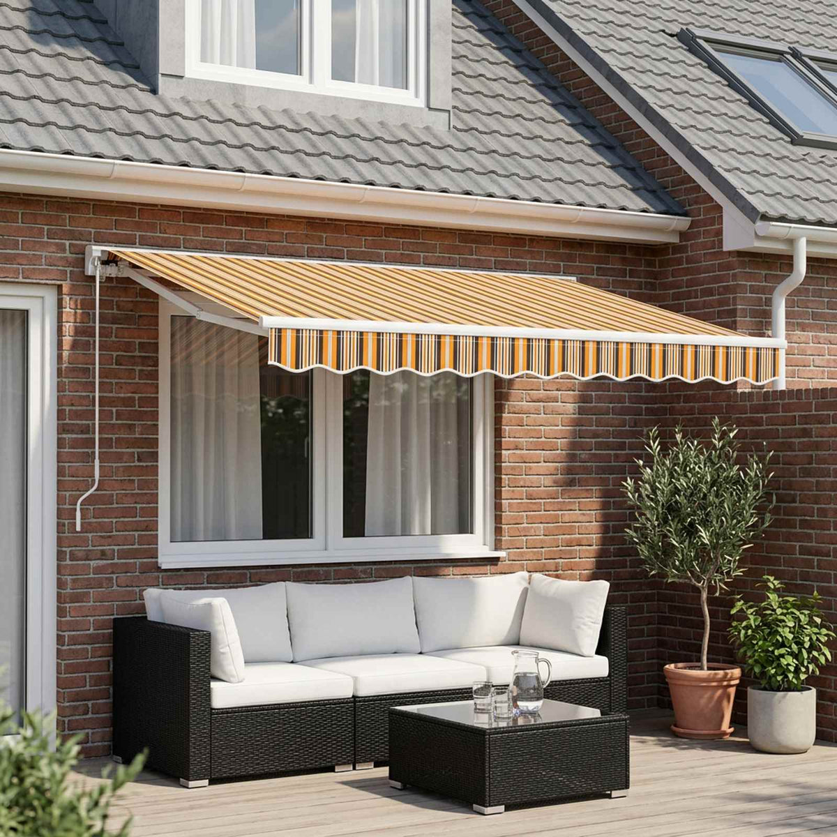 Awning Replacement Fabric Multicolour 300x250 cm Polyester