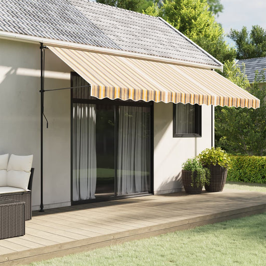 Awning Replacement Fabric Orange and Black 4.5x3.5 m Polyester