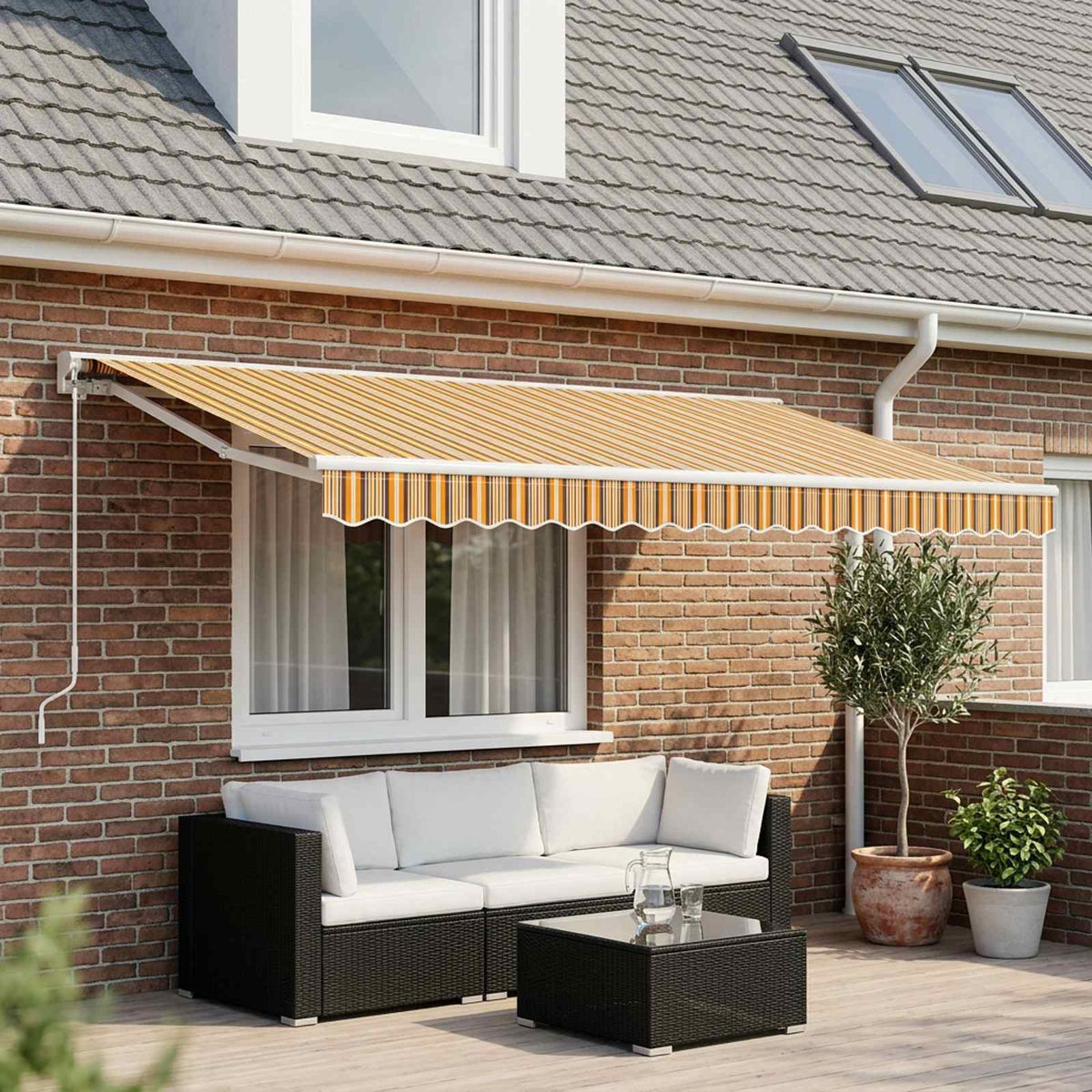 Awning Replacement Fabric Multicolour 500x300 cm Polyester