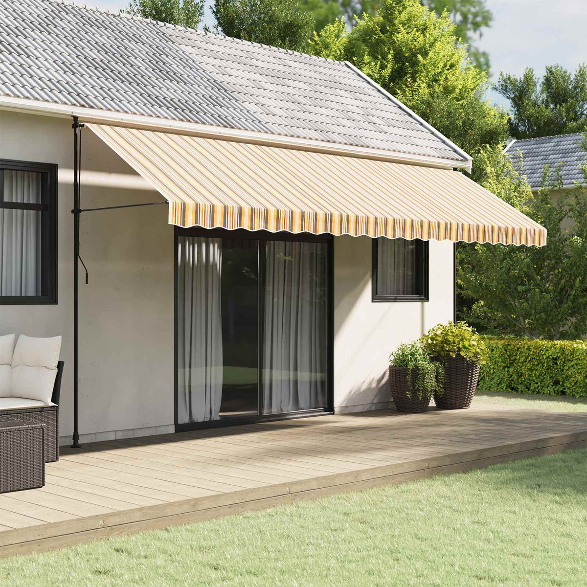Awning Replacement Fabric Multicolour 500x350 cm Polyester