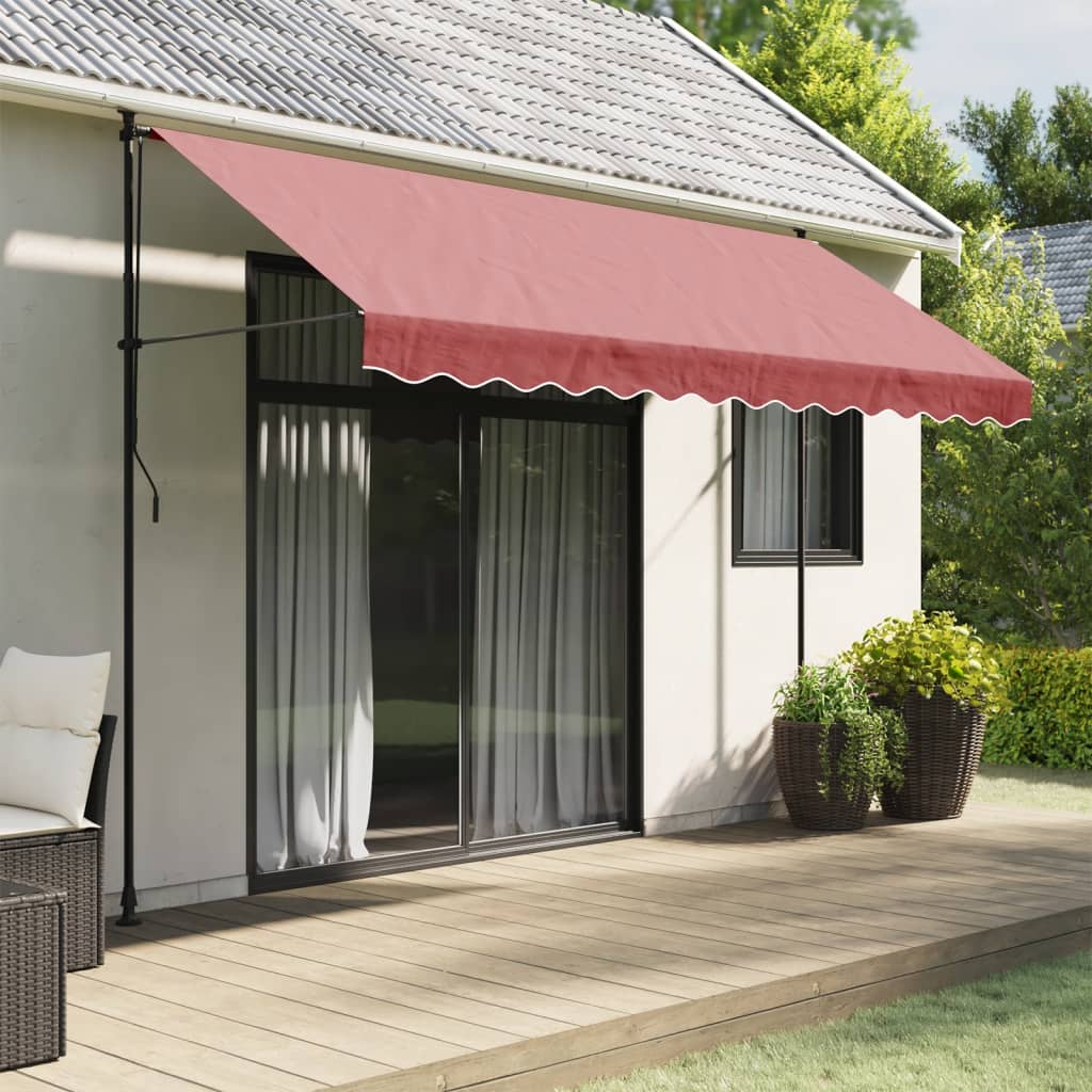 Replacement Fabric for Awning Valance Burgundy Stripe 3.5 m