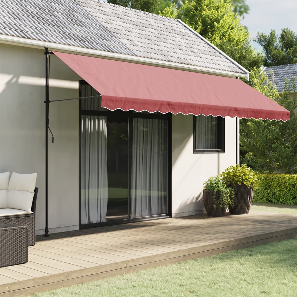 Replacement Fabric for Awning Valance Burgundy Stripe 4.5 m