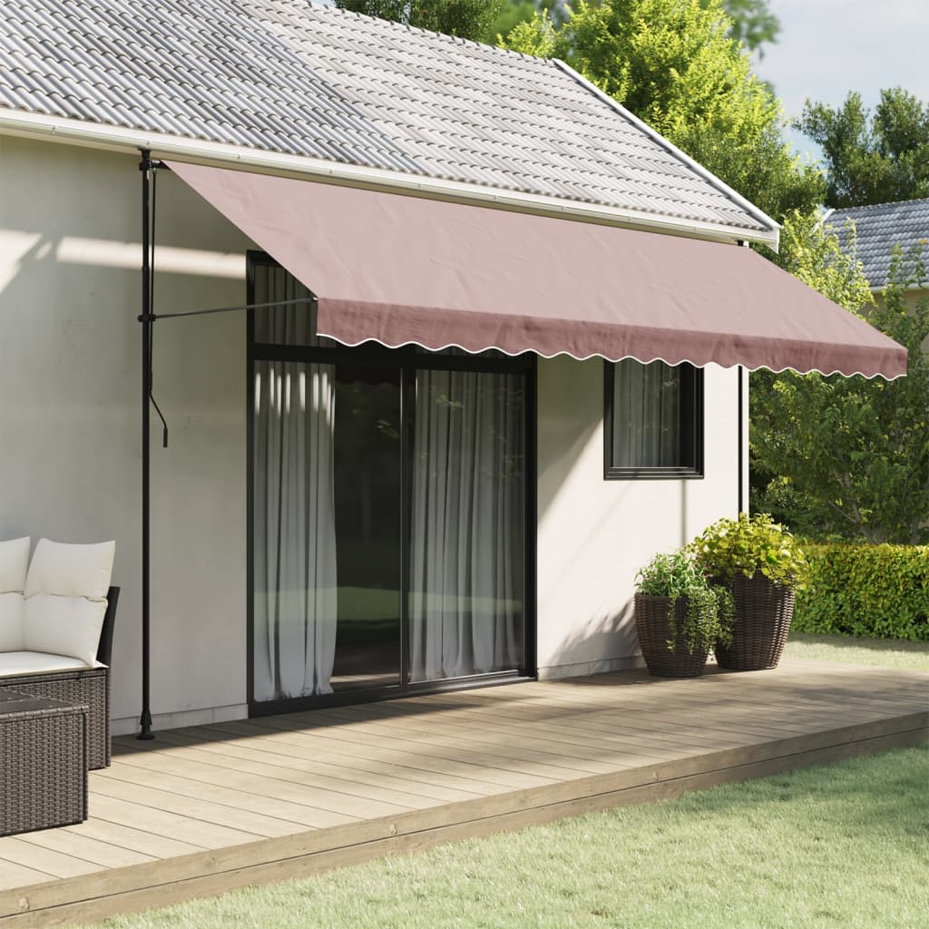 Replacement Fabric for Awning Valance Brown Stripe 4.5 m