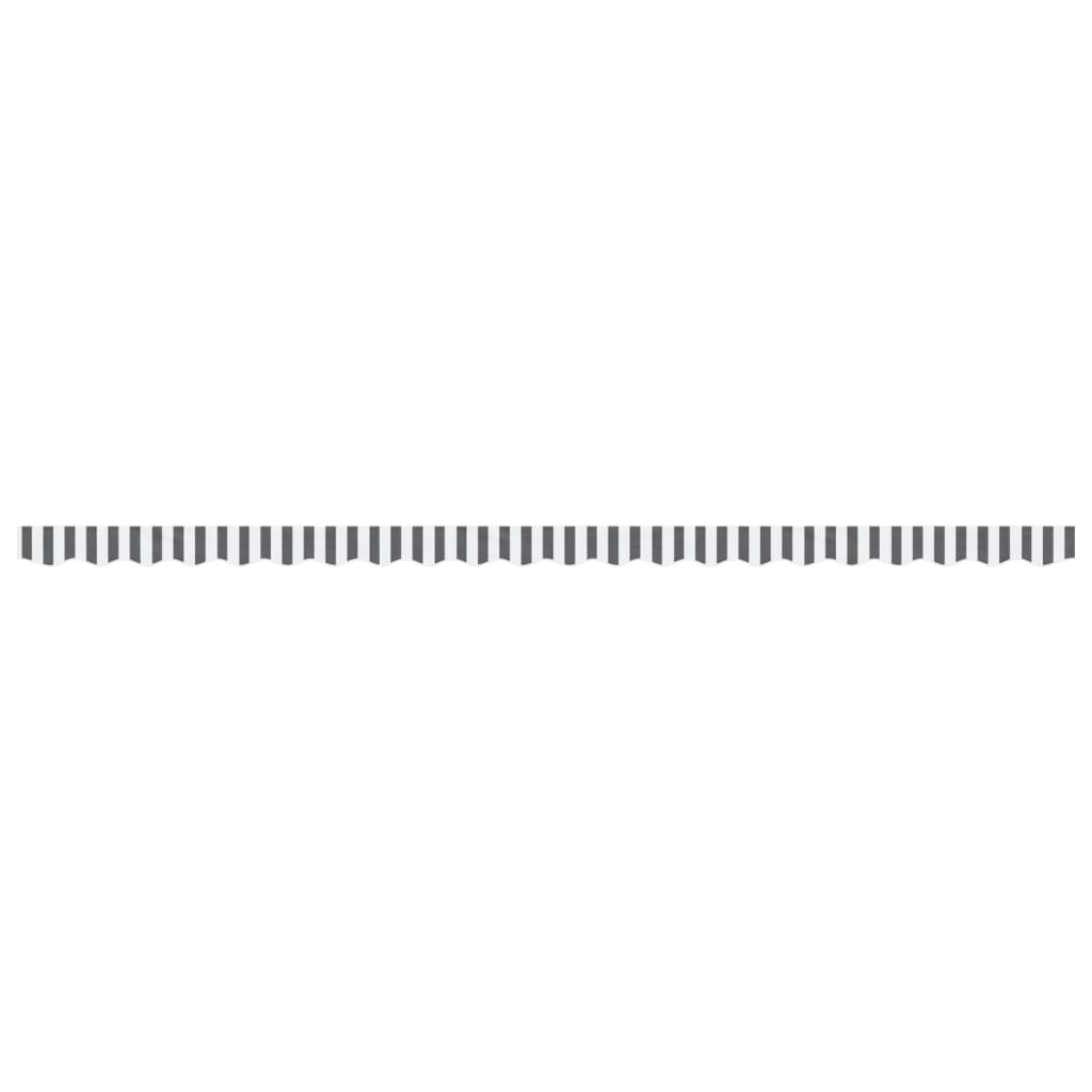 Replacement Fabric for Awning Valance Anthracite and White Stripe 5 m