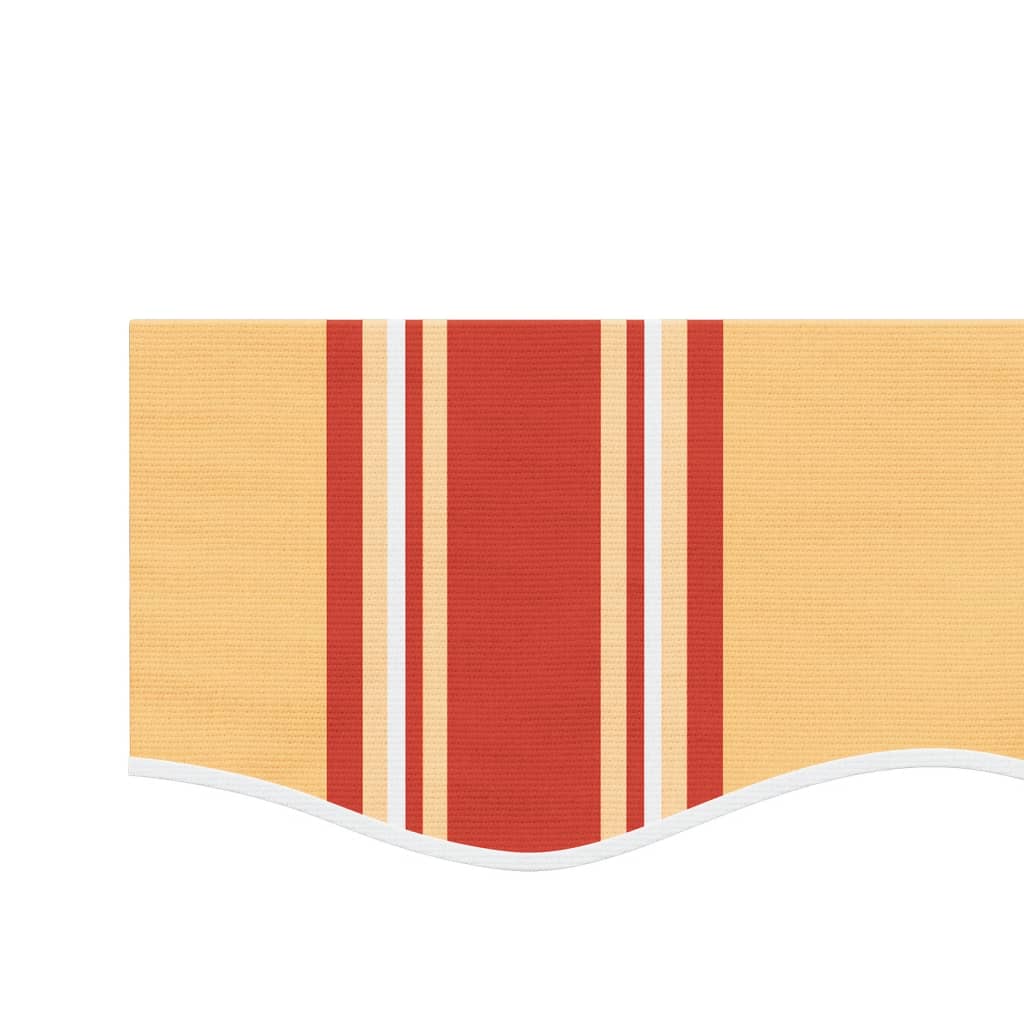 Replacement Fabric for Awning Valance Yellow and Orange Stripe 3.5 m