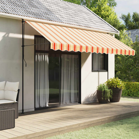Replacement Fabric for Awning Valance Yellow and Orange Stripe 4 m