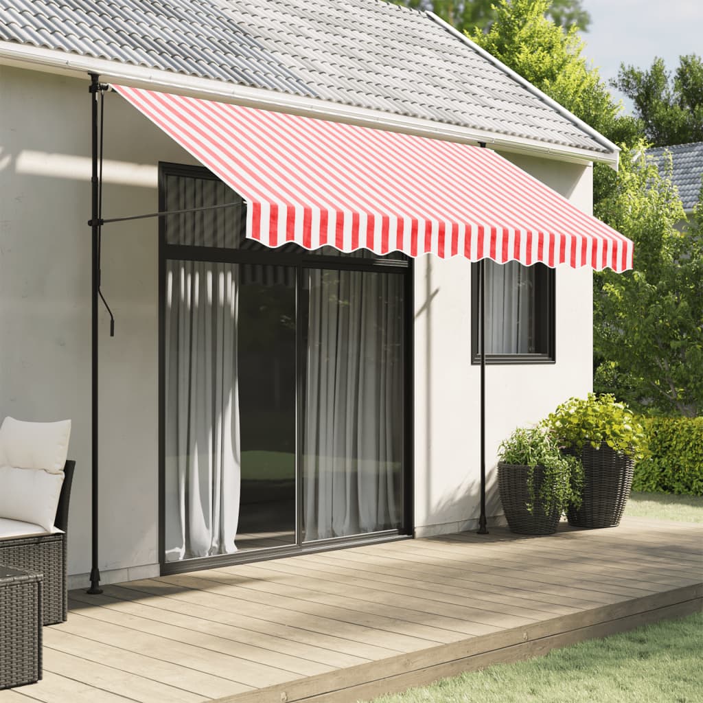 Replacement Fabric for Awning Valance Red and White Stripe 3 m