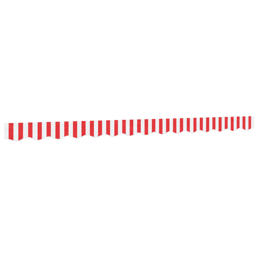 Replacement Fabric for Awning Valance Red and White Stripe 3.5 m
