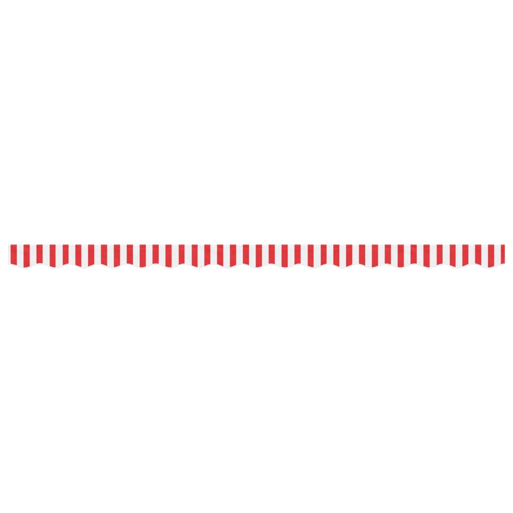 Replacement Fabric for Awning Valance Red and White Stripe 4 m