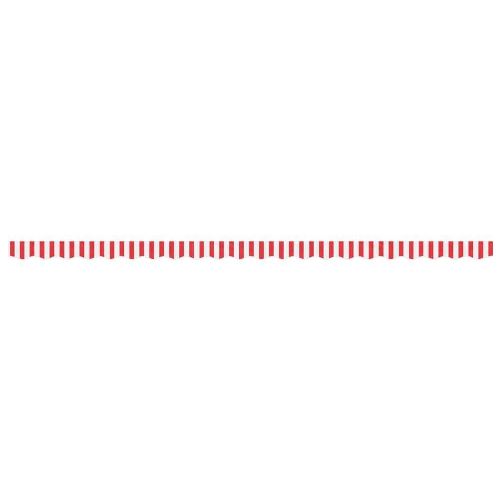 Replacement Fabric for Awning Valance Red and White Stripe 5 m