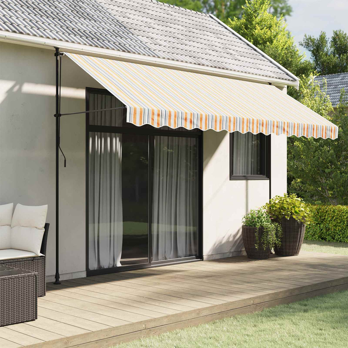 Awning Valance Replacement Multicolour Stripe 400 cm