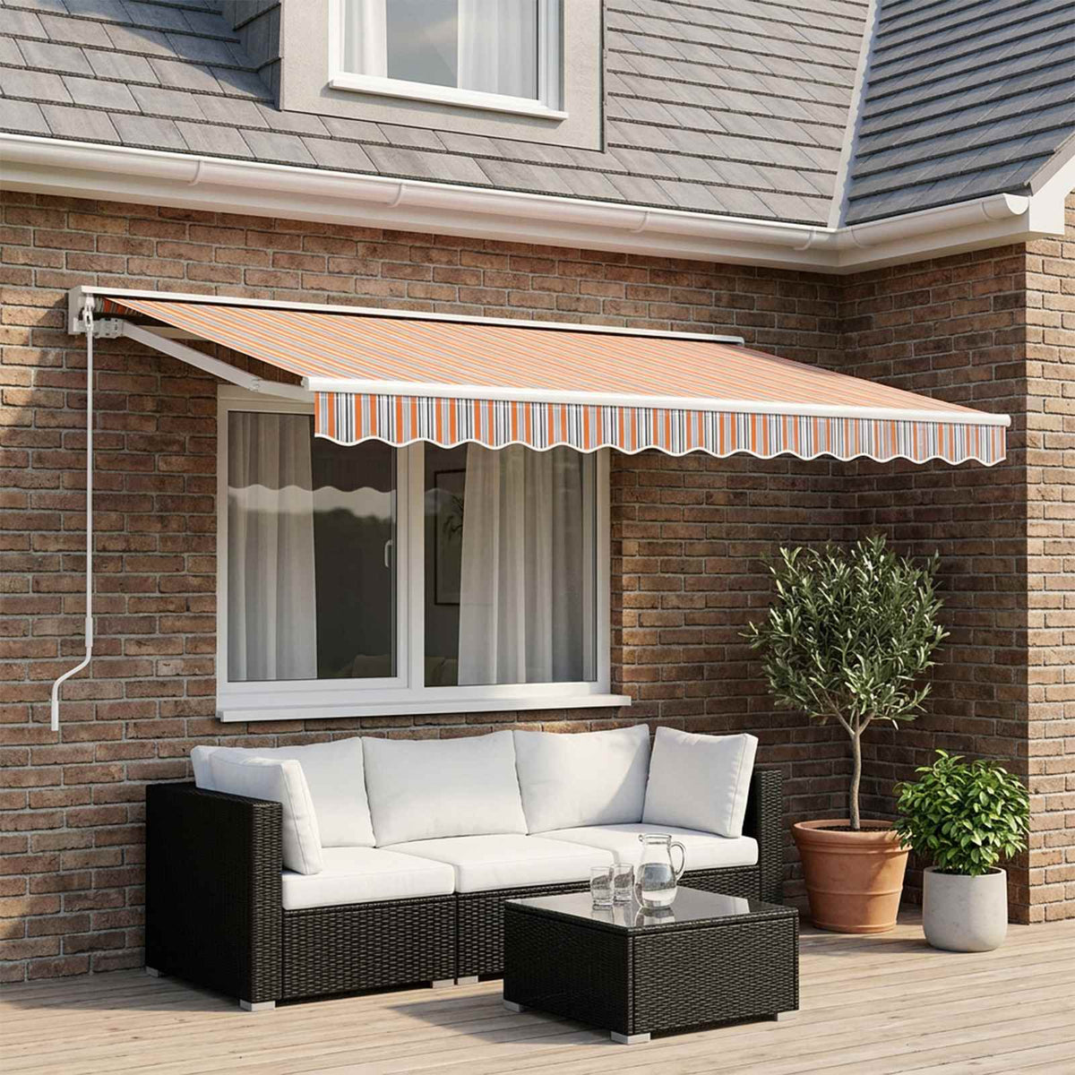 Awning Valance Replacement Multicolour Stripe 600 cm