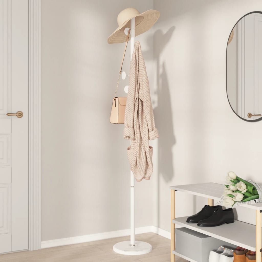 Coat Stand White 176 cm Powder-coated Iron