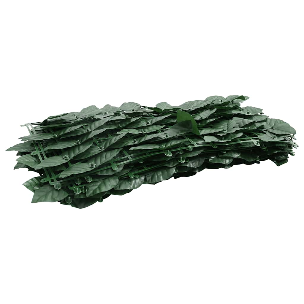 Balcony Screen with Dark Green Leaves 200x75 cm