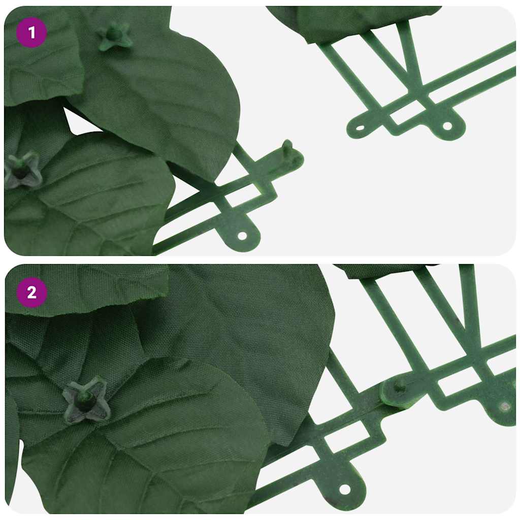 Balcony Screen with Dark Green Leaves 200x75 cm