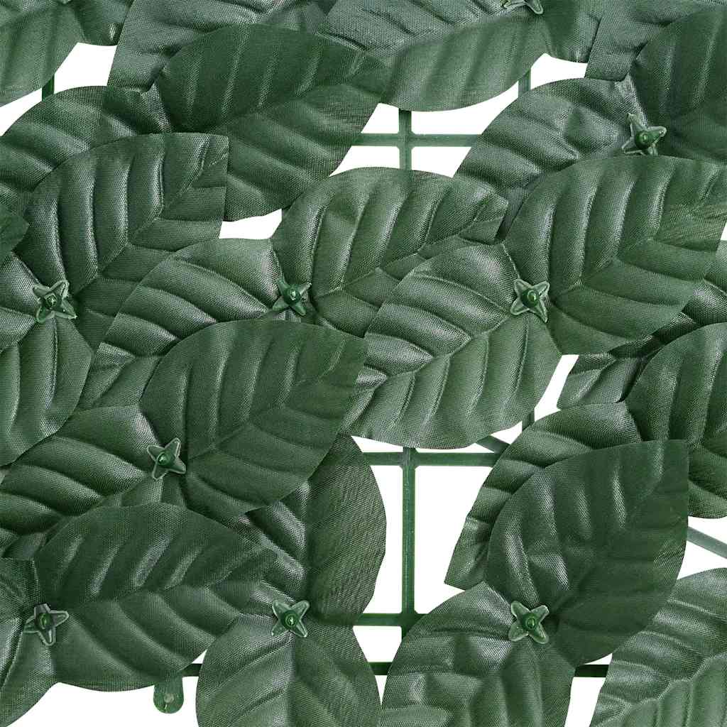 Balcony Screen with Dark Green Leaves 200x100 cm