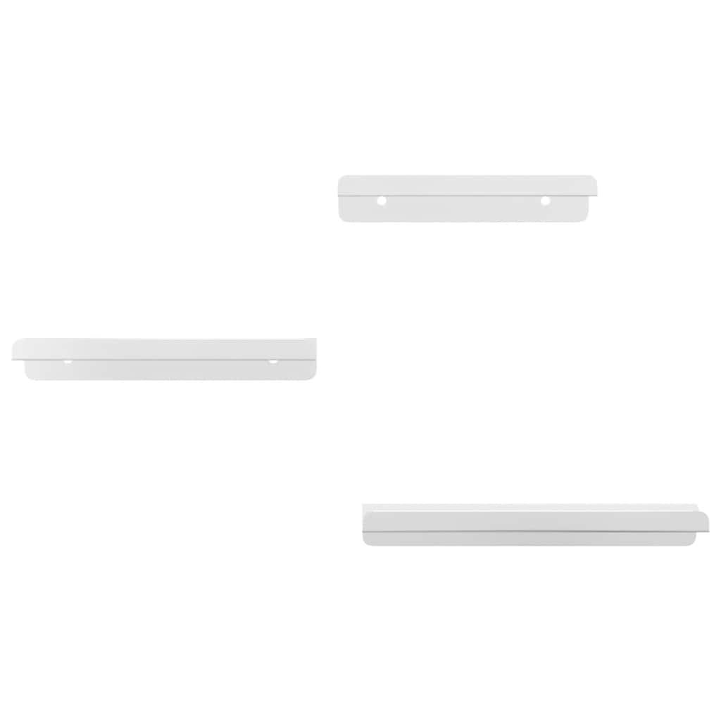 vidaXL Wall Shelves 3 pcs Silver Stainless Steel