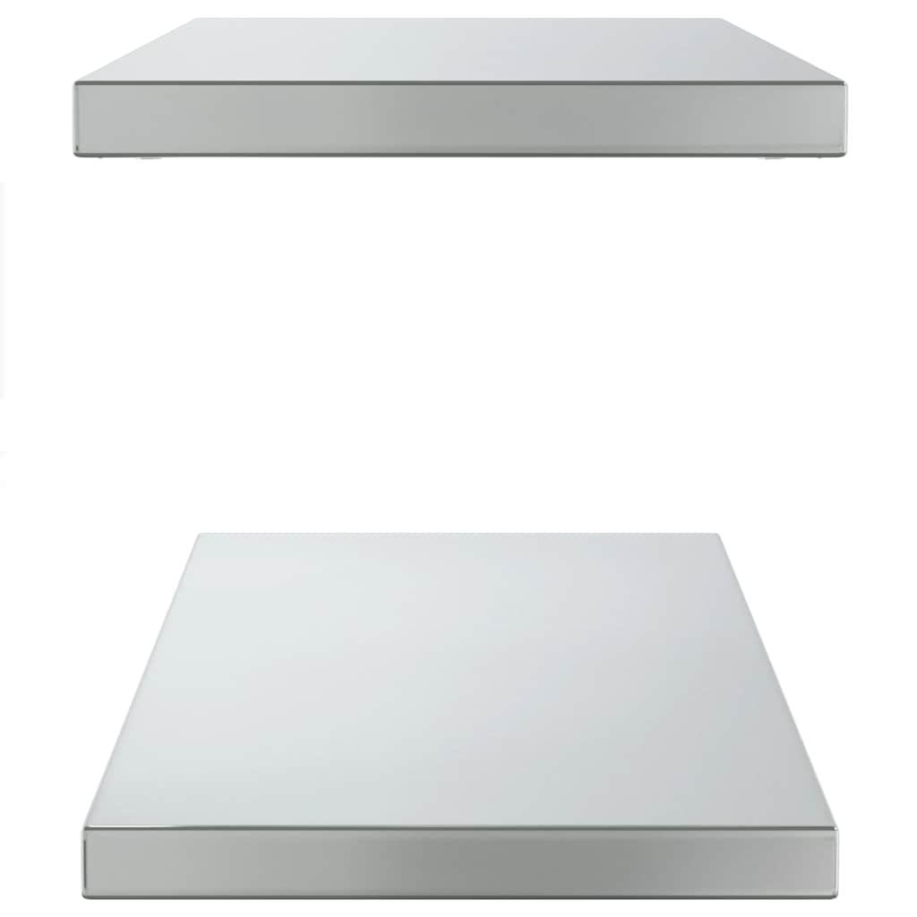 Wall Shelves 2 pcs 75x30 cm Silver Stainless Steel