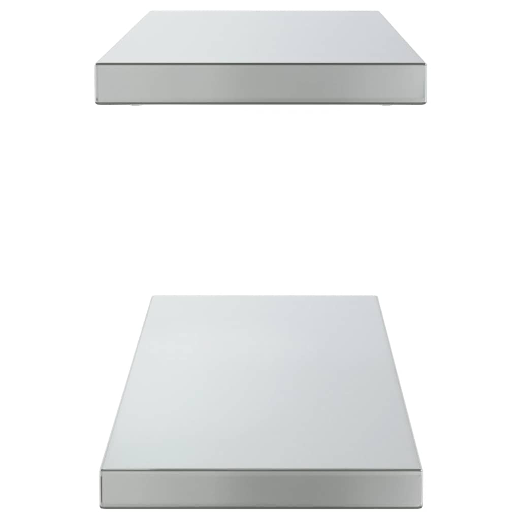 Wall Shelves 2 pcs 75x23.5 cm Silver Stainless Steel