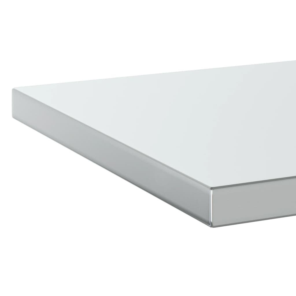 vidaXL Wall Shelves 2 pcs 50x40x3 cm Silver Stainless Steel