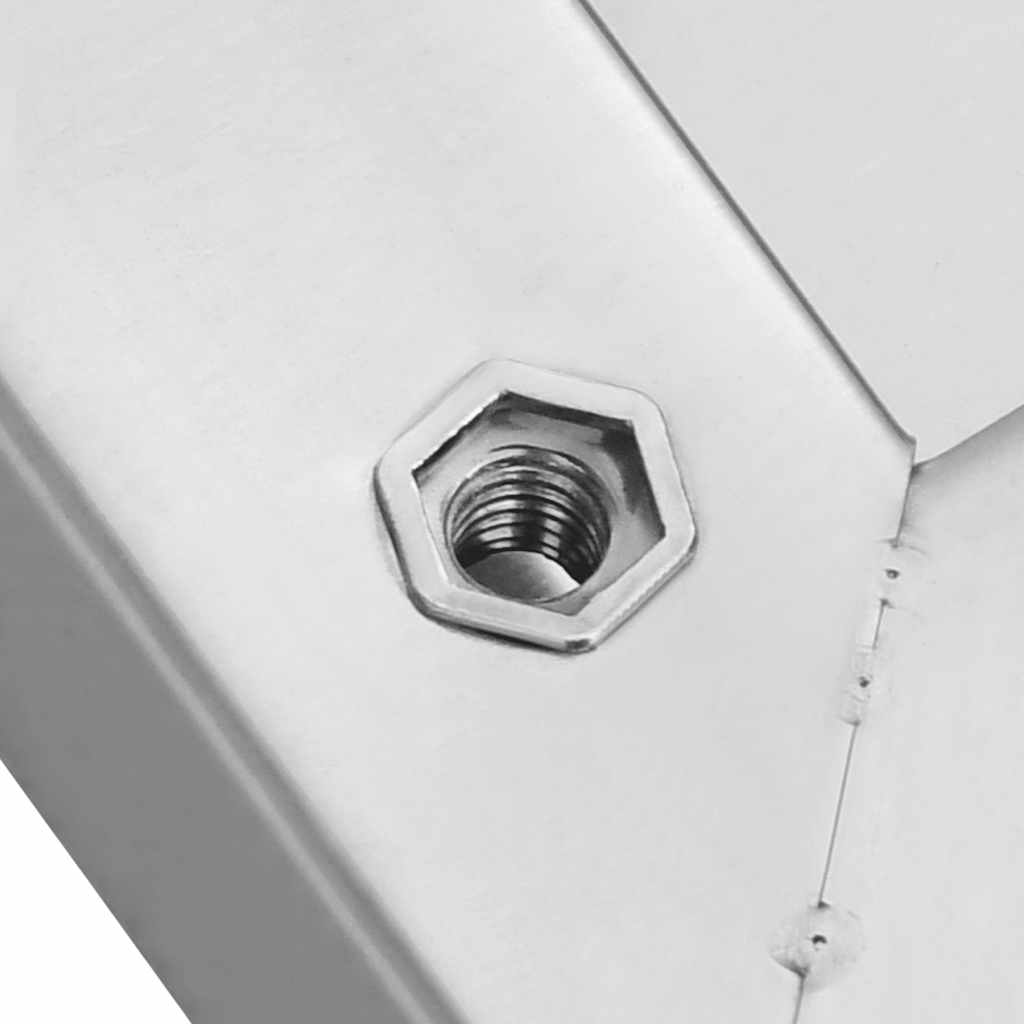 Wall Shelves 2 pcs 50x40 cm Silver Stainless Steel