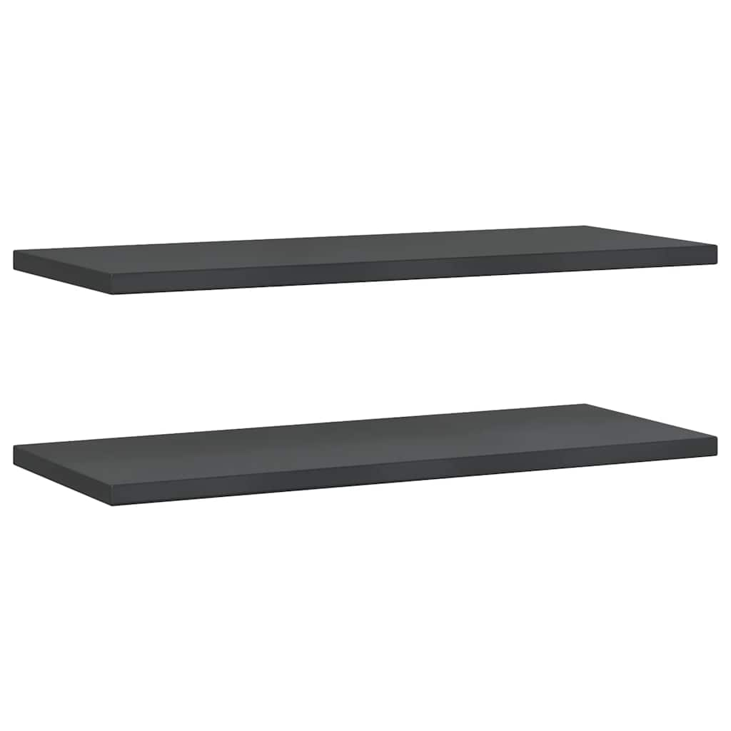 vidaXL Wall Shelves 2 pcs 100x40x3 cm Black Stainless Steel