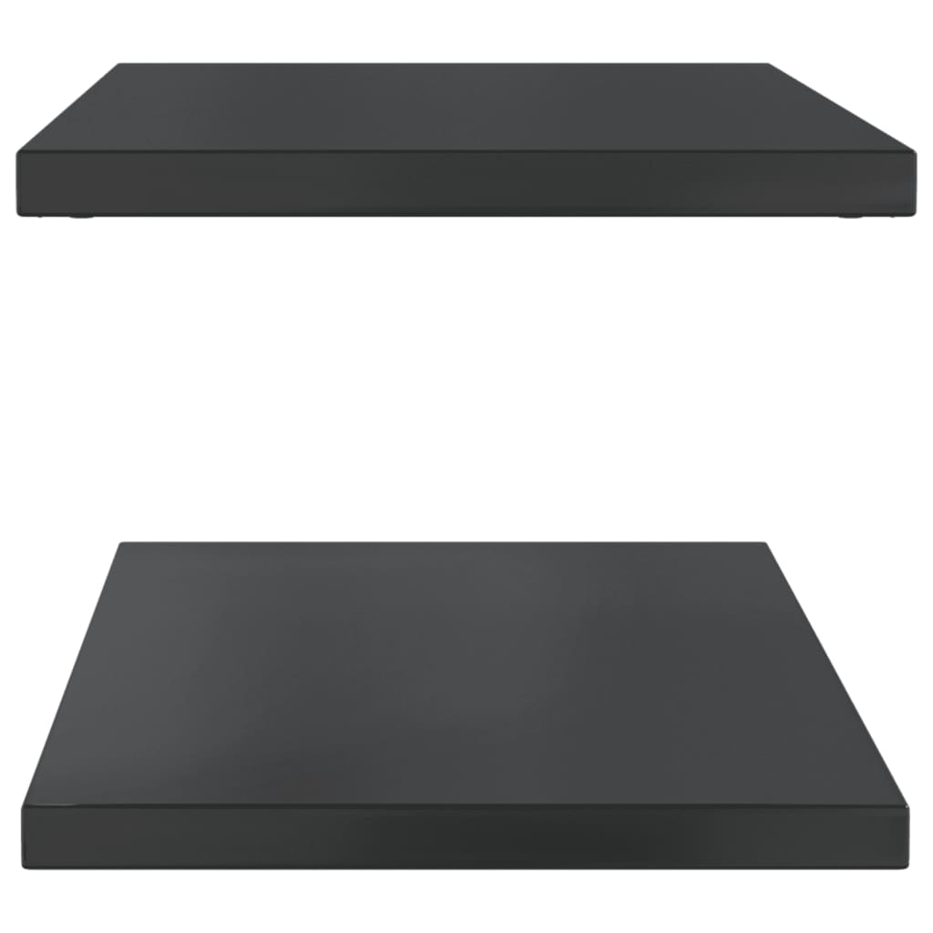 vidaXL Wall Shelves 2 pcs 100x40x3 cm Black Stainless Steel