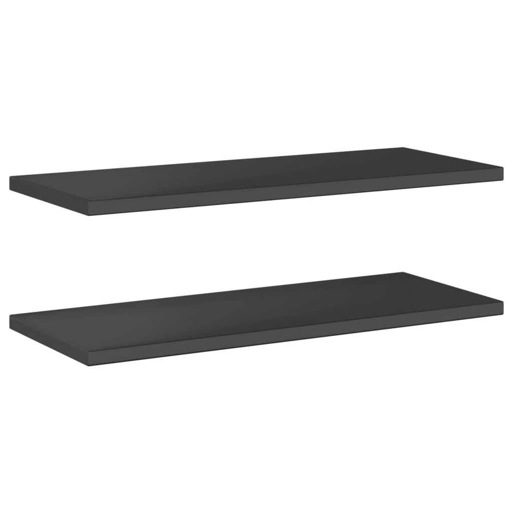 vidaXL Wall Shelves 2 pcs 100x40x3 cm Black Stainless Steel