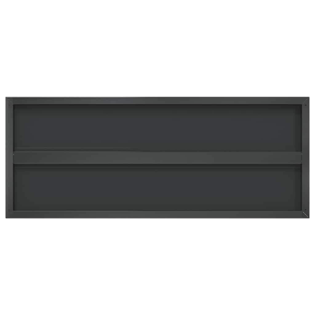 vidaXL Wall Shelves 2 pcs 100x40x3 cm Black Stainless Steel