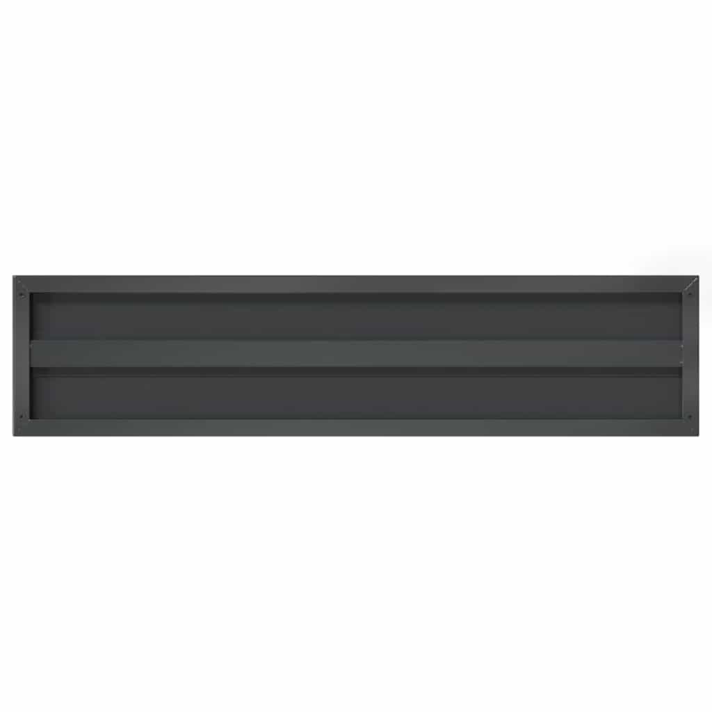 Wall Shelves 2 pcs 100x23.5 cm Black Stainless Steel
