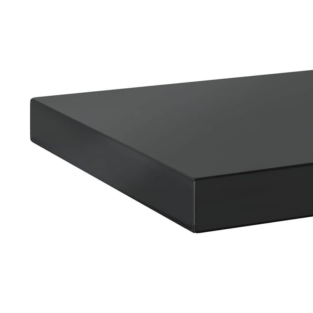 Wall Shelves 2 pcs 100x23.5 cm Black Stainless Steel