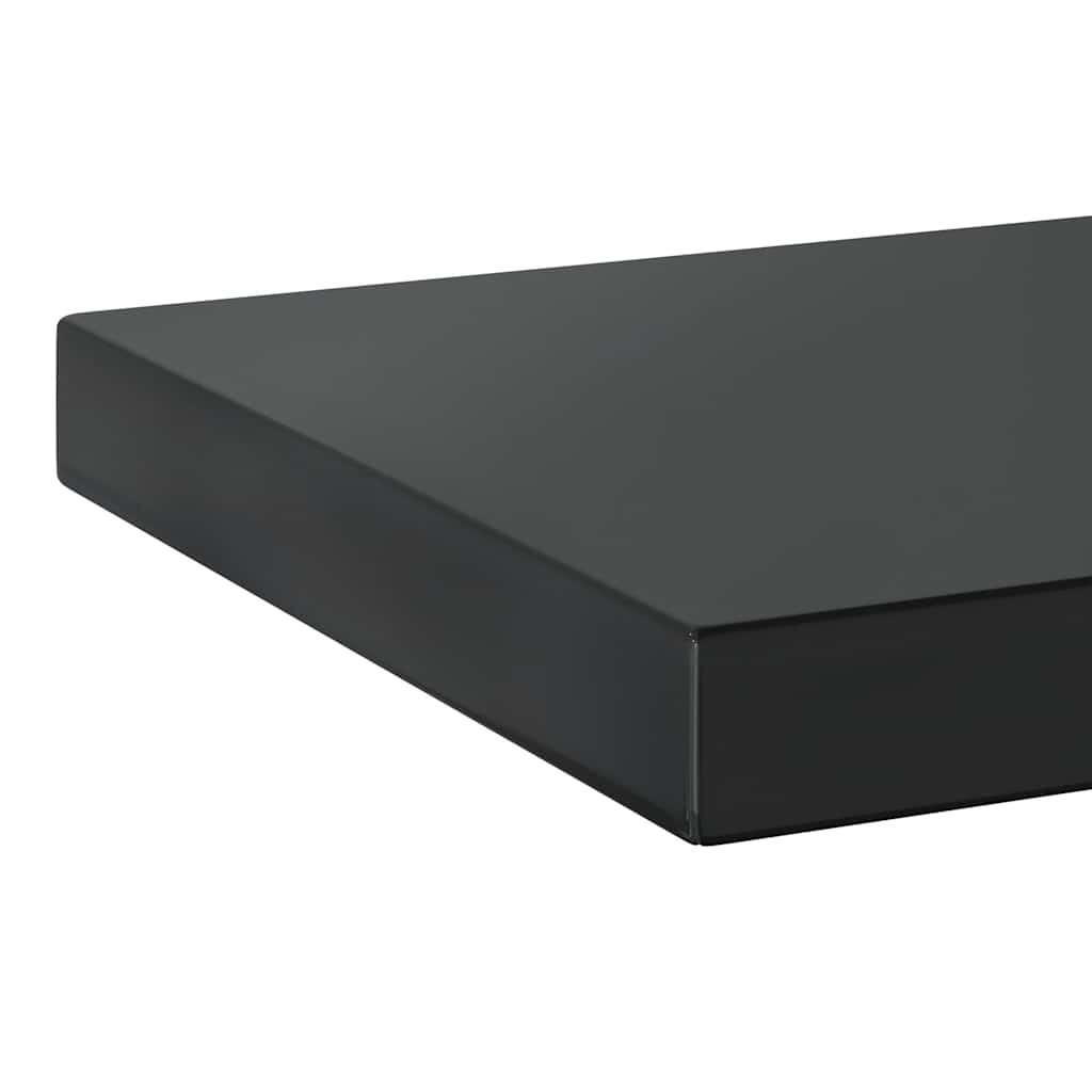 Wall Shelves 2 pcs 75x23.5 cm Black Stainless Steel