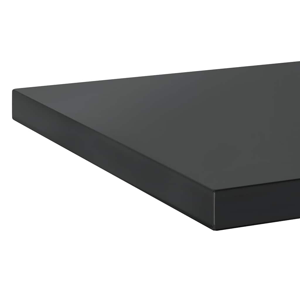 Wall Shelves 2 pcs 50x40 cm Black Stainless Steel