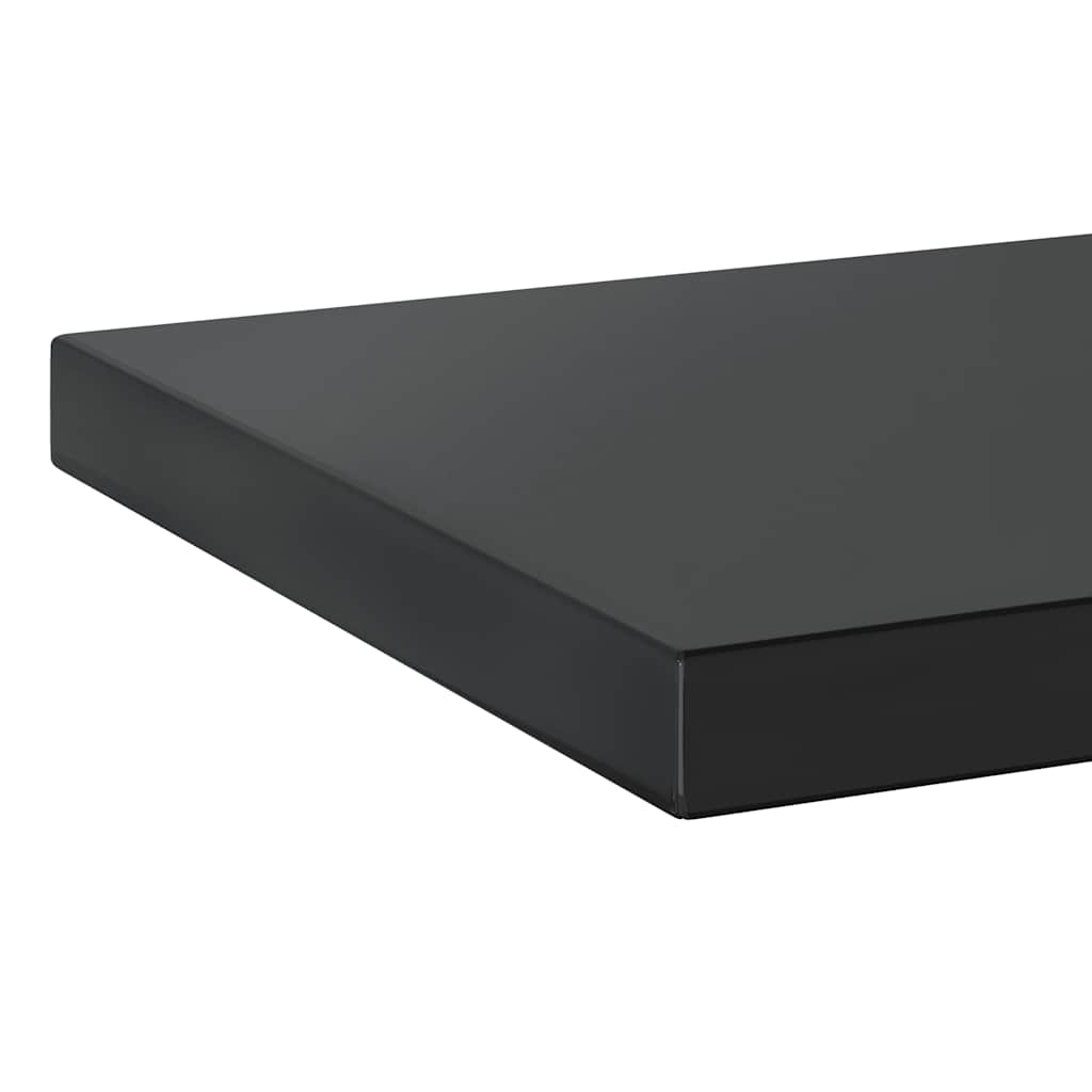 Wall Shelves 2 pcs 50x30 cm Black Stainless Steel