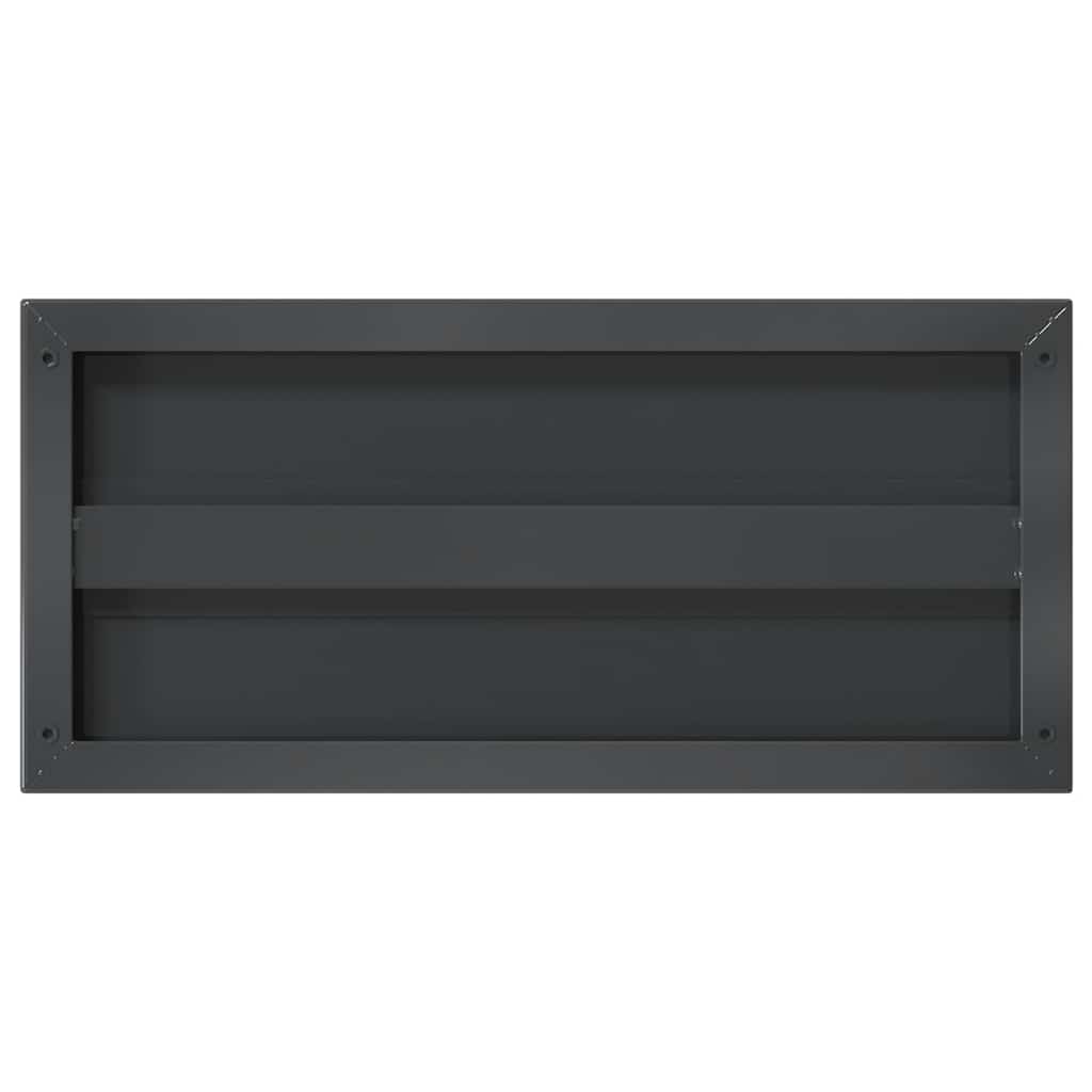 Wall Shelves 2 pcs 50x23.5 cm Black Stainless Steel