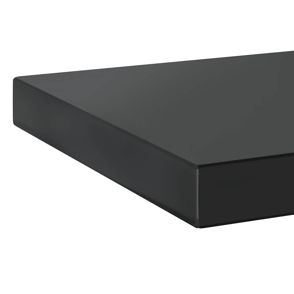 Wall Shelves 2 pcs 50x23.5 cm Black Stainless Steel