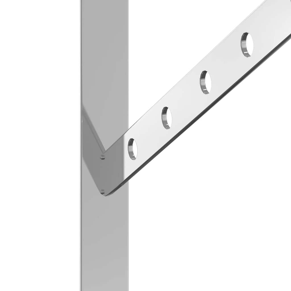 vidaXL Shelf Brackets 4 pcs 30x2.5x15.5 cm Silver Stainless Steel