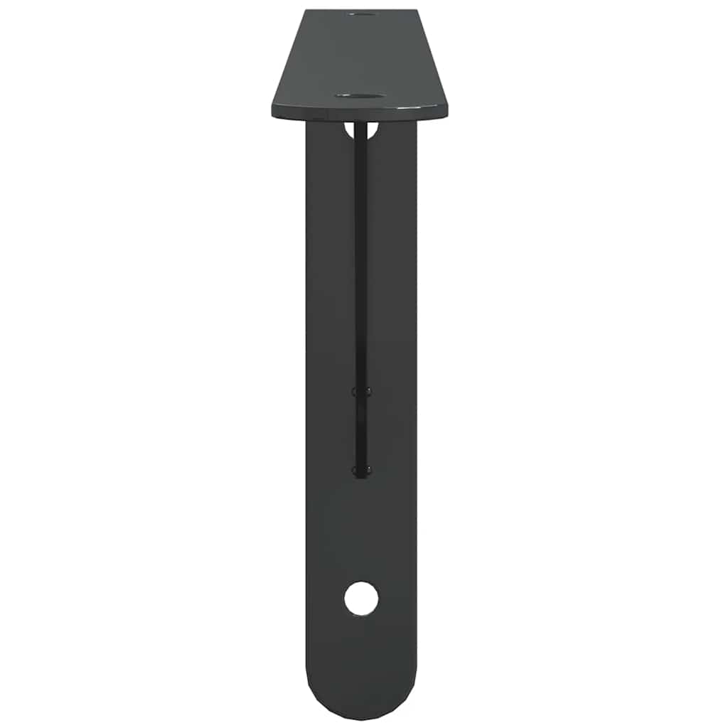 Shelf Brackets 4 pcs 30x2.5x15.5 cm Black Stainless Steel