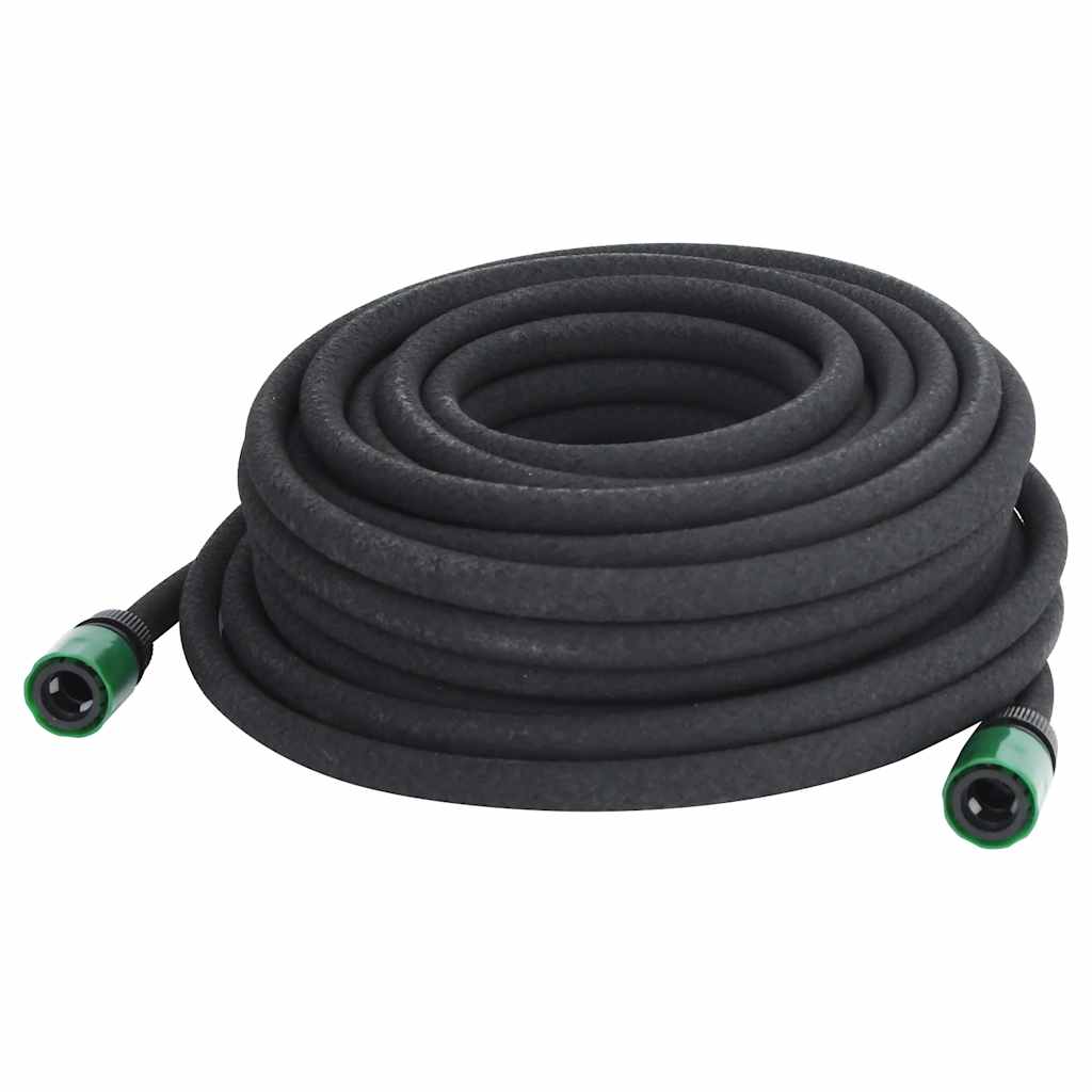 Garden Soaker Hose Black 0,6" 25 m Rubber