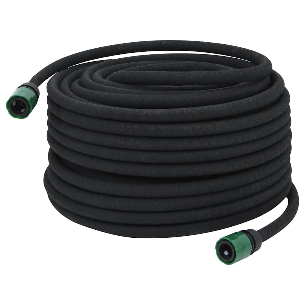 Garden Soaker Hose Black 0,6" 50 m Rubber