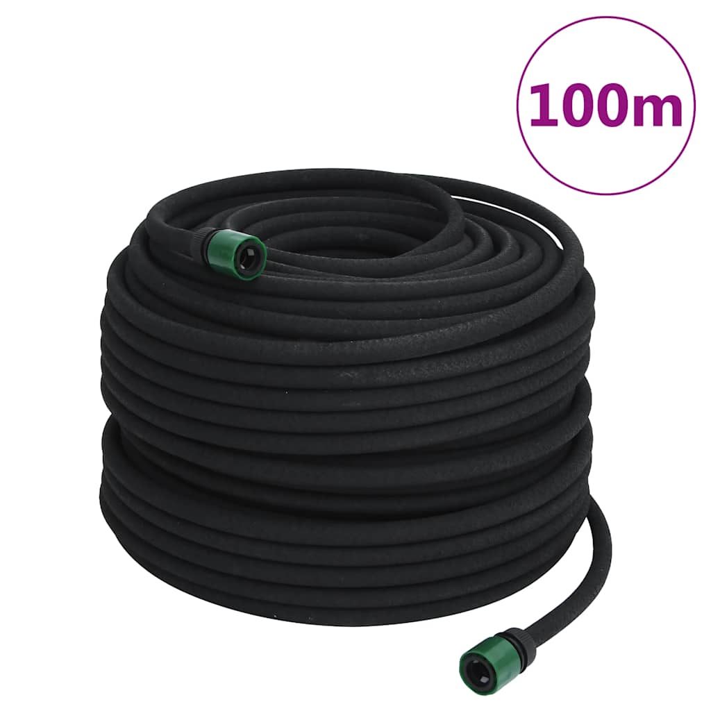 Garden Soaker Hose Black 0,6" 100 m Rubber