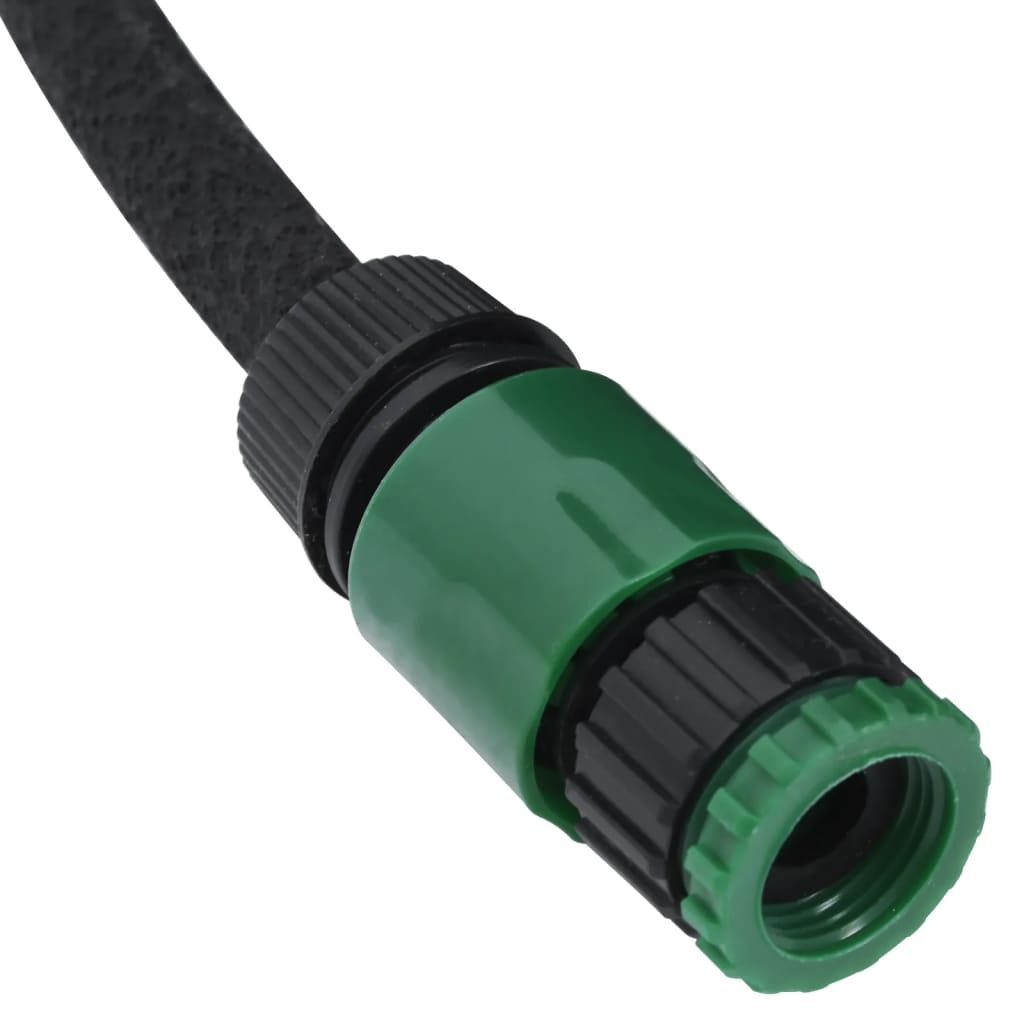 vidaXL Garden Soaker Hose Black 0.6" 100 m Rubber