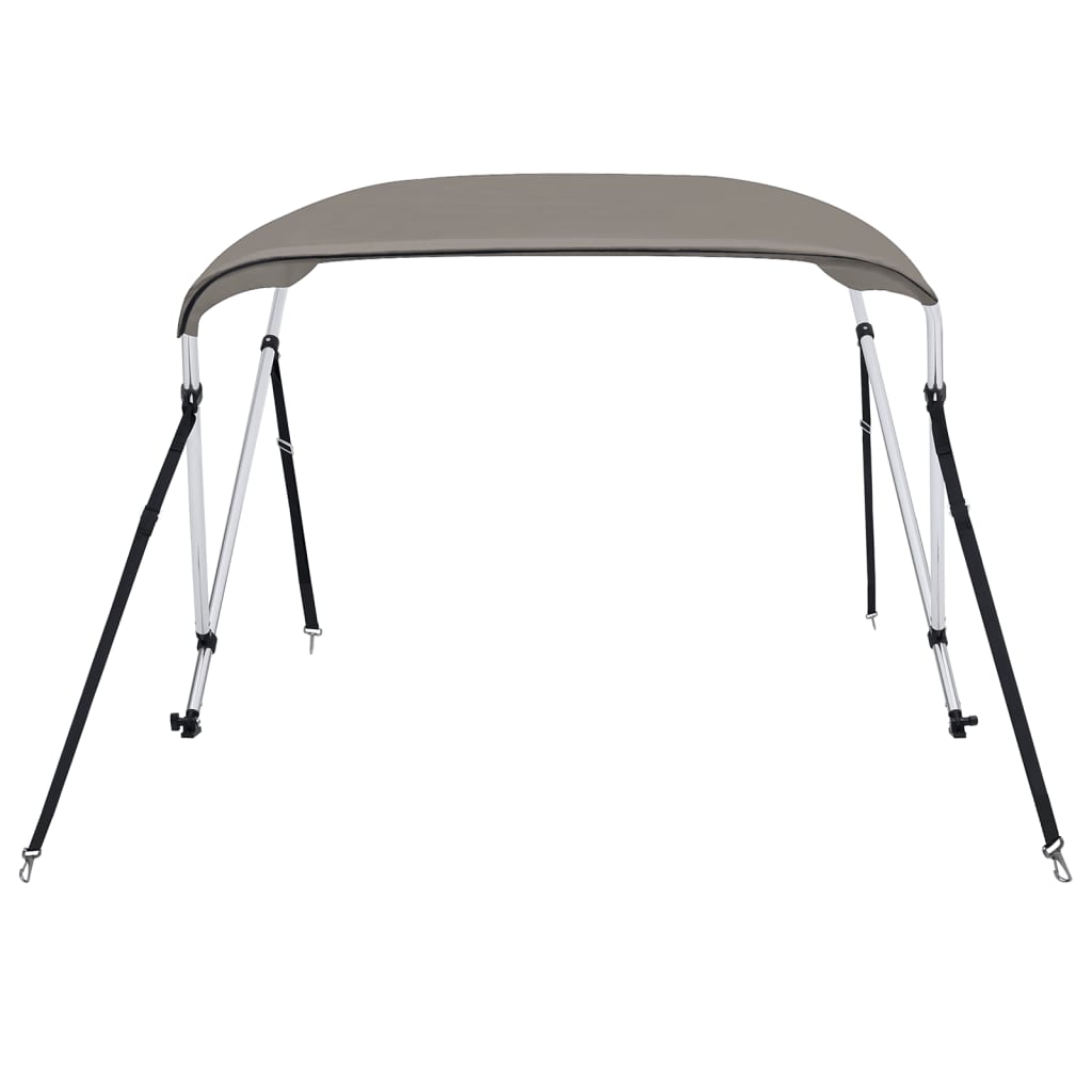 vidaXL 2-bow Bimini Top Grey 150x120x110 cm