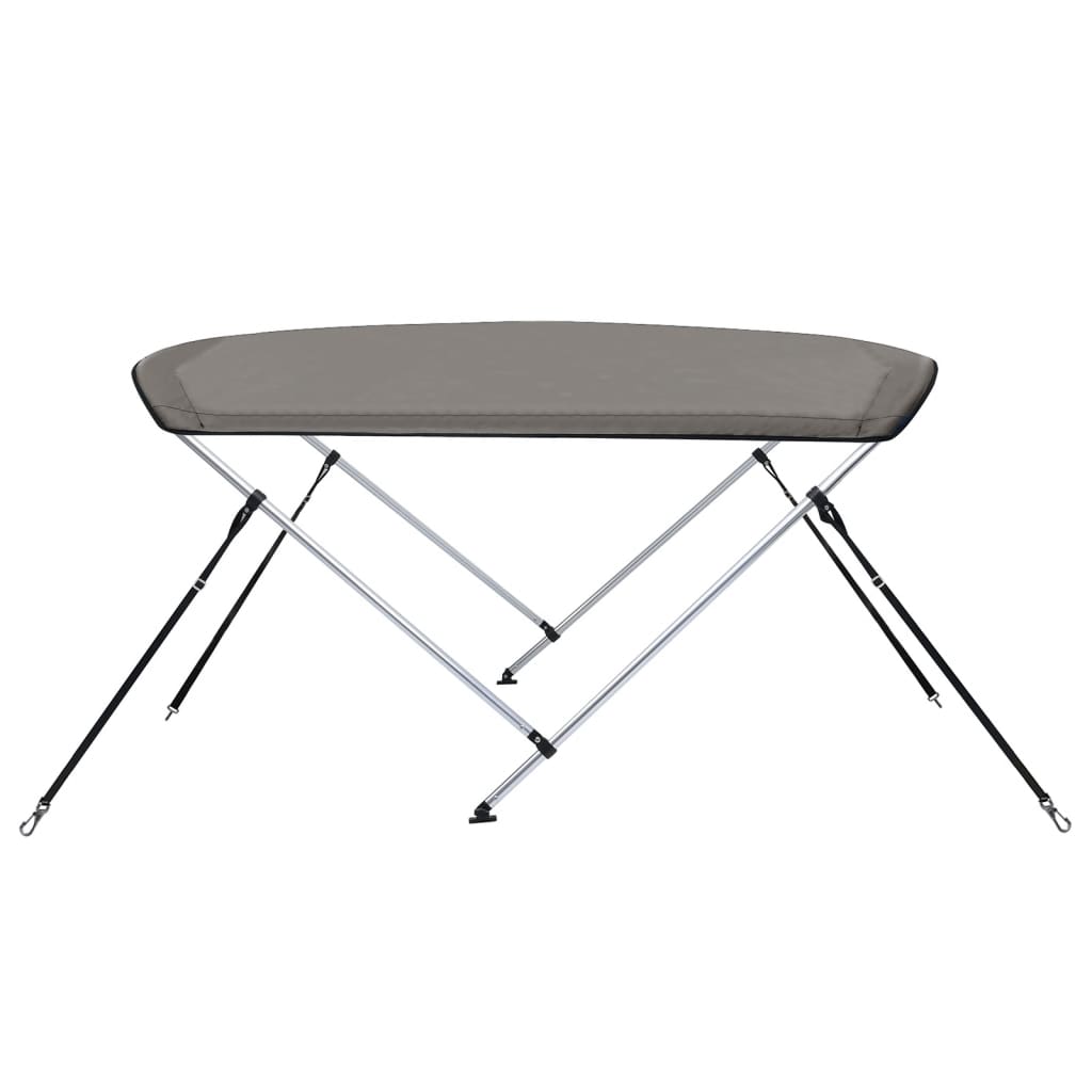 vidaXL 2-bow Bimini Top Grey 150x120x110 cm