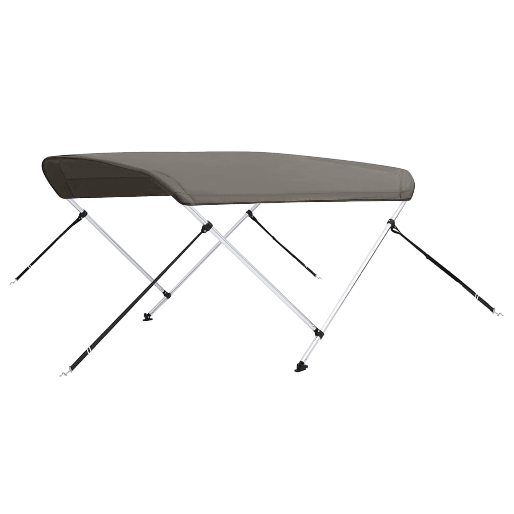 vidaXL 2-bow Bimini Top Grey 150x120x110 cm