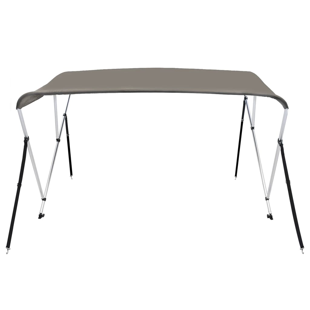 vidaXL 3-bow Bimini Top Grey 183x152x133 cm