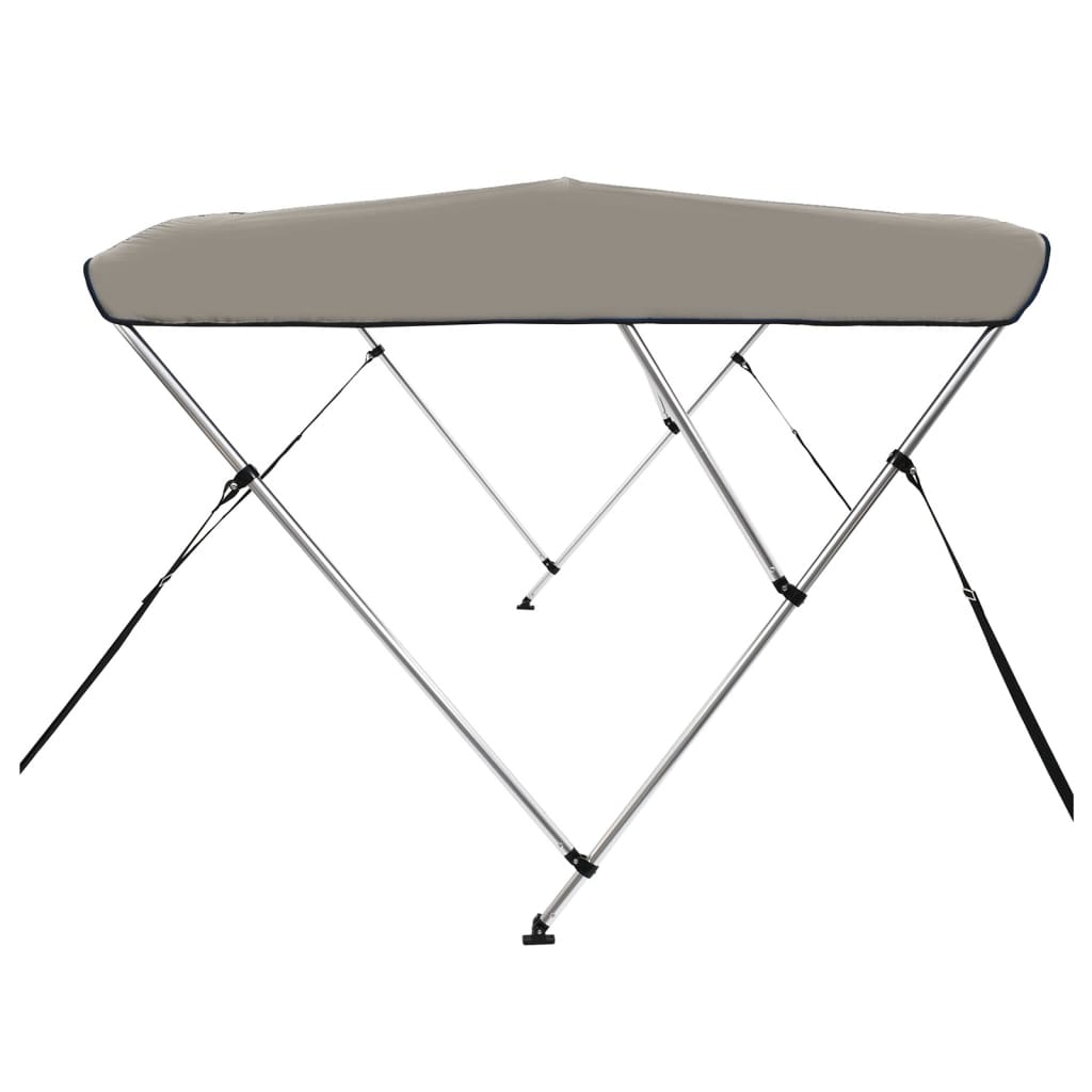 vidaXL 3-bow Bimini Top Grey 183x152x133 cm